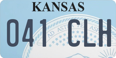 KS license plate 041CLH