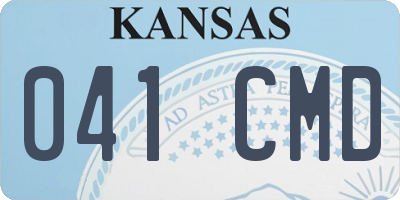 KS license plate 041CMD