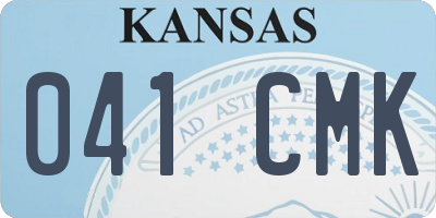 KS license plate 041CMK
