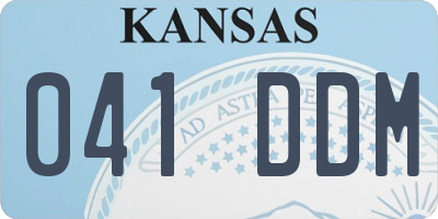 KS license plate 041DDM