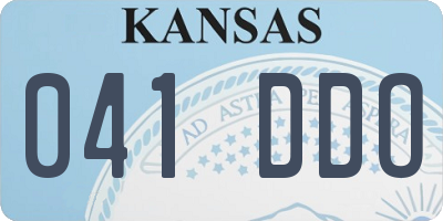 KS license plate 041DDO