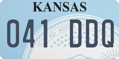 KS license plate 041DDQ