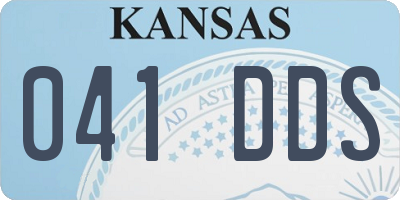 KS license plate 041DDS