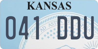 KS license plate 041DDU