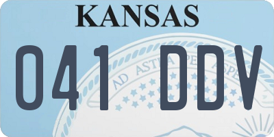 KS license plate 041DDV