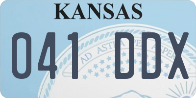 KS license plate 041DDX