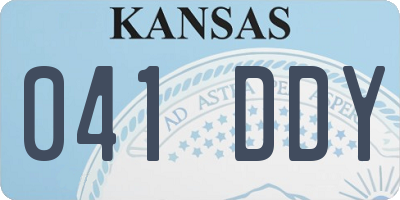 KS license plate 041DDY