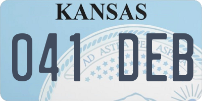 KS license plate 041DEB
