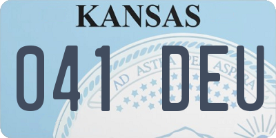KS license plate 041DEU