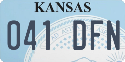 KS license plate 041DFN