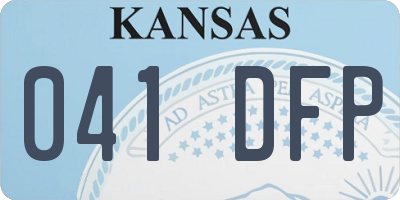 KS license plate 041DFP