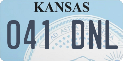 KS license plate 041DNL