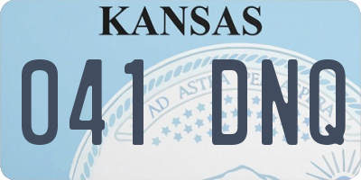 KS license plate 041DNQ