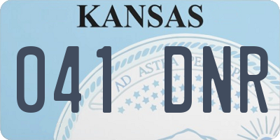 KS license plate 041DNR