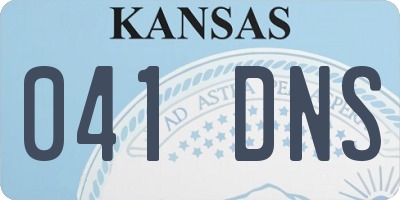 KS license plate 041DNS