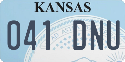 KS license plate 041DNU