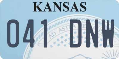 KS license plate 041DNW
