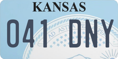KS license plate 041DNY