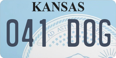 KS license plate 041DOG