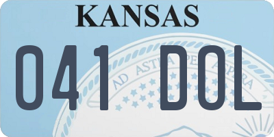 KS license plate 041DOL