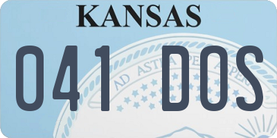KS license plate 041DOS