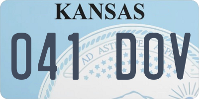 KS license plate 041DOV