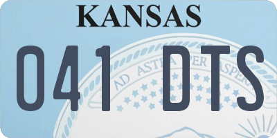 KS license plate 041DTS