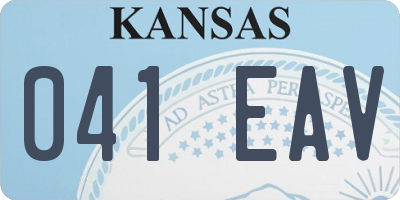 KS license plate 041EAV