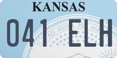 KS license plate 041ELH