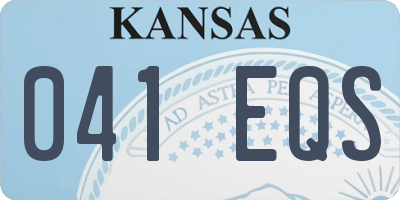 KS license plate 041EQS