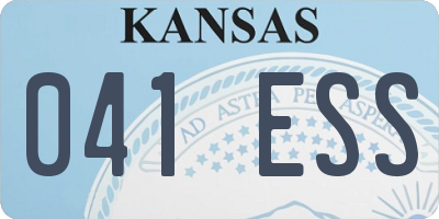 KS license plate 041ESS