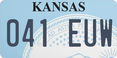 KS license plate 041EUW