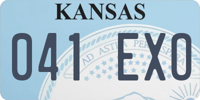 KS license plate 041EXO
