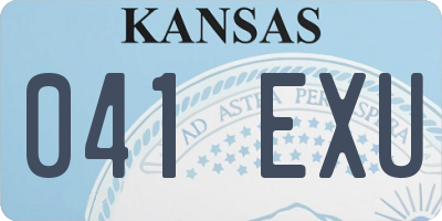 KS license plate 041EXU
