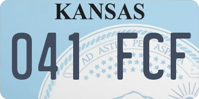 KS license plate 041FCF