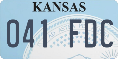 KS license plate 041FDC