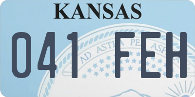 KS license plate 041FEH