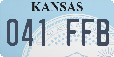 KS license plate 041FFB