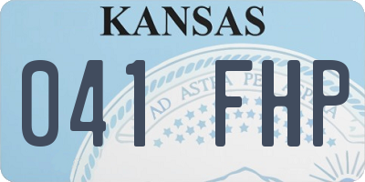 KS license plate 041FHP