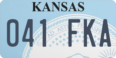 KS license plate 041FKA
