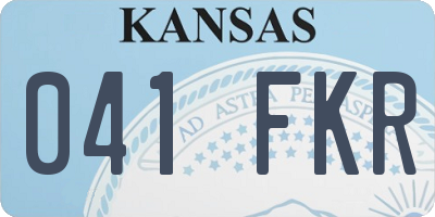 KS license plate 041FKR