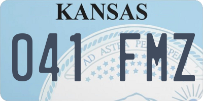 KS license plate 041FMZ