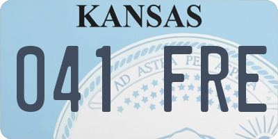 KS license plate 041FRE