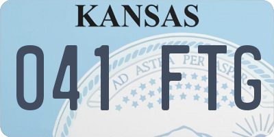 KS license plate 041FTG
