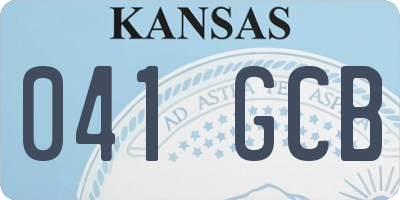 KS license plate 041GCB