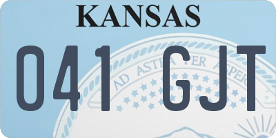 KS license plate 041GJT