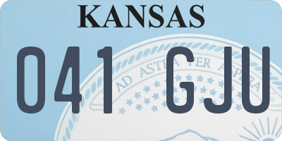 KS license plate 041GJU