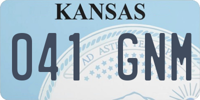 KS license plate 041GNM
