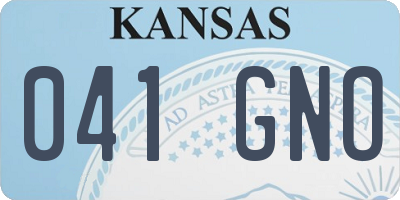 KS license plate 041GNO