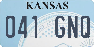 KS license plate 041GNQ